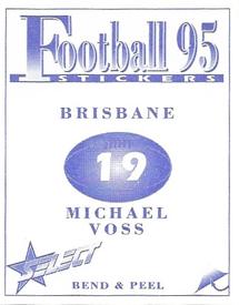 1995 Select AFL Stickers #19 Michael Voss Back